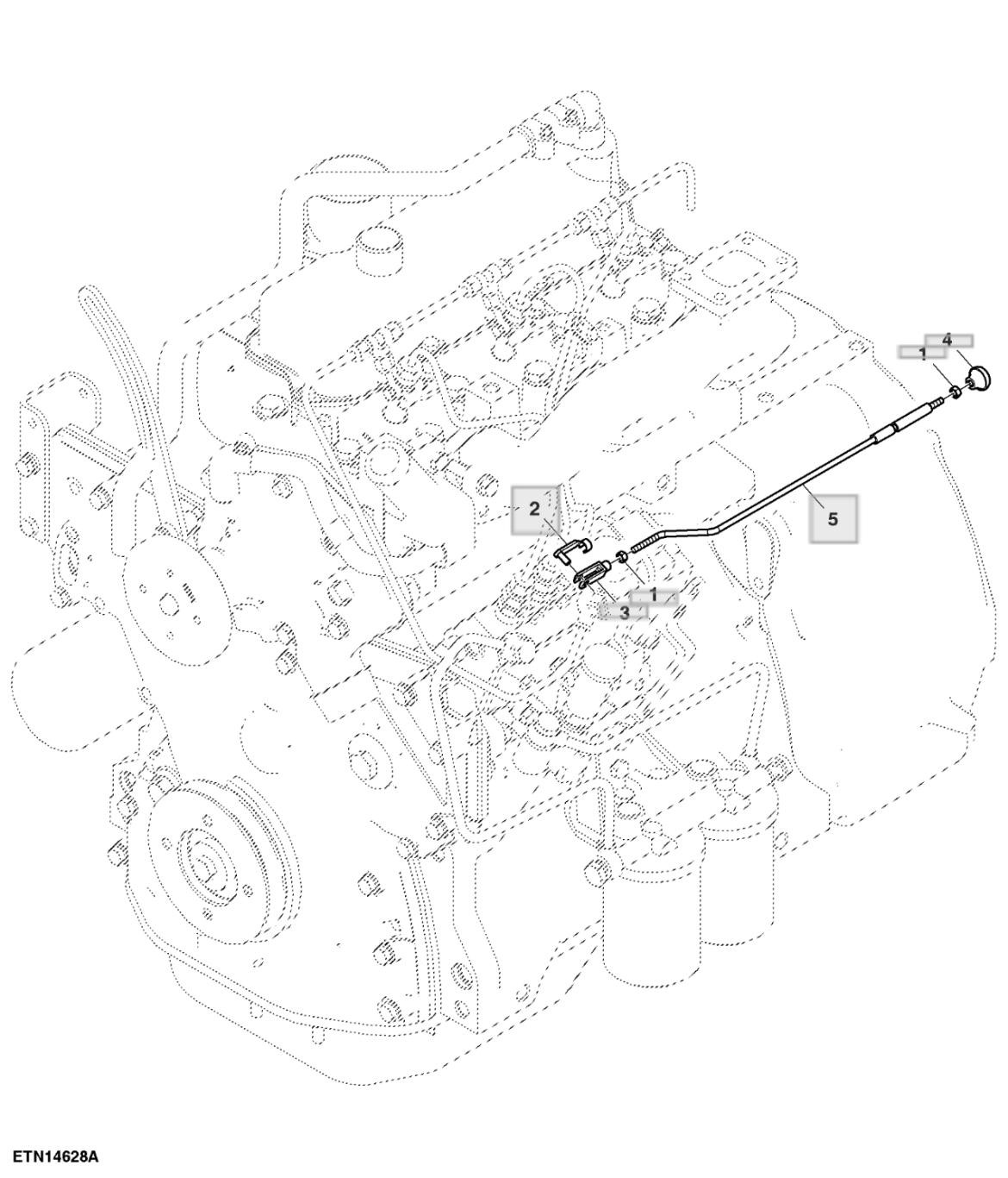 Nút ngắt nhiên liệu, tỷ lệ vận tốc động cơ 2300 RPM